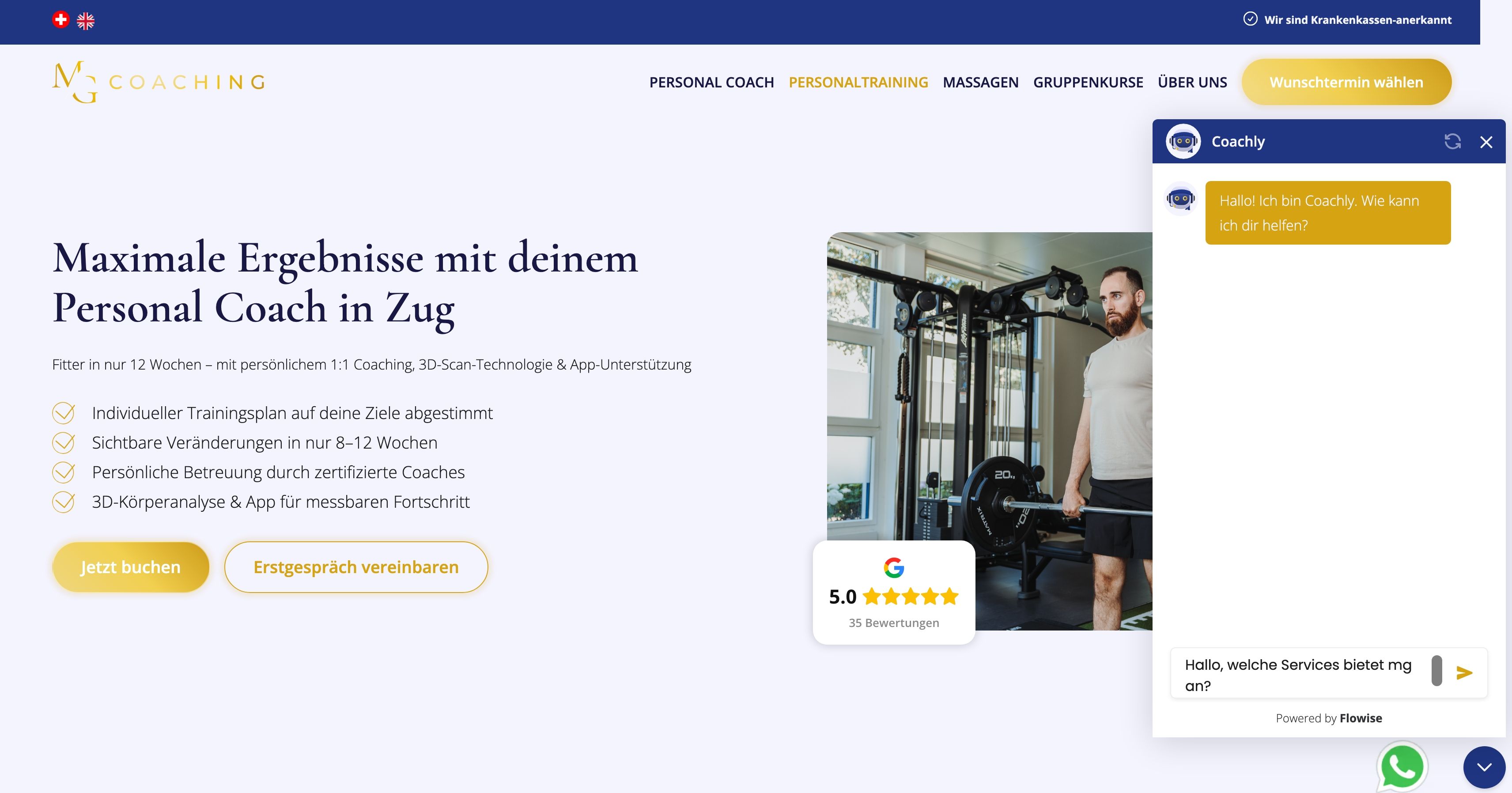 Coachly Chatbot: M&G Coaching