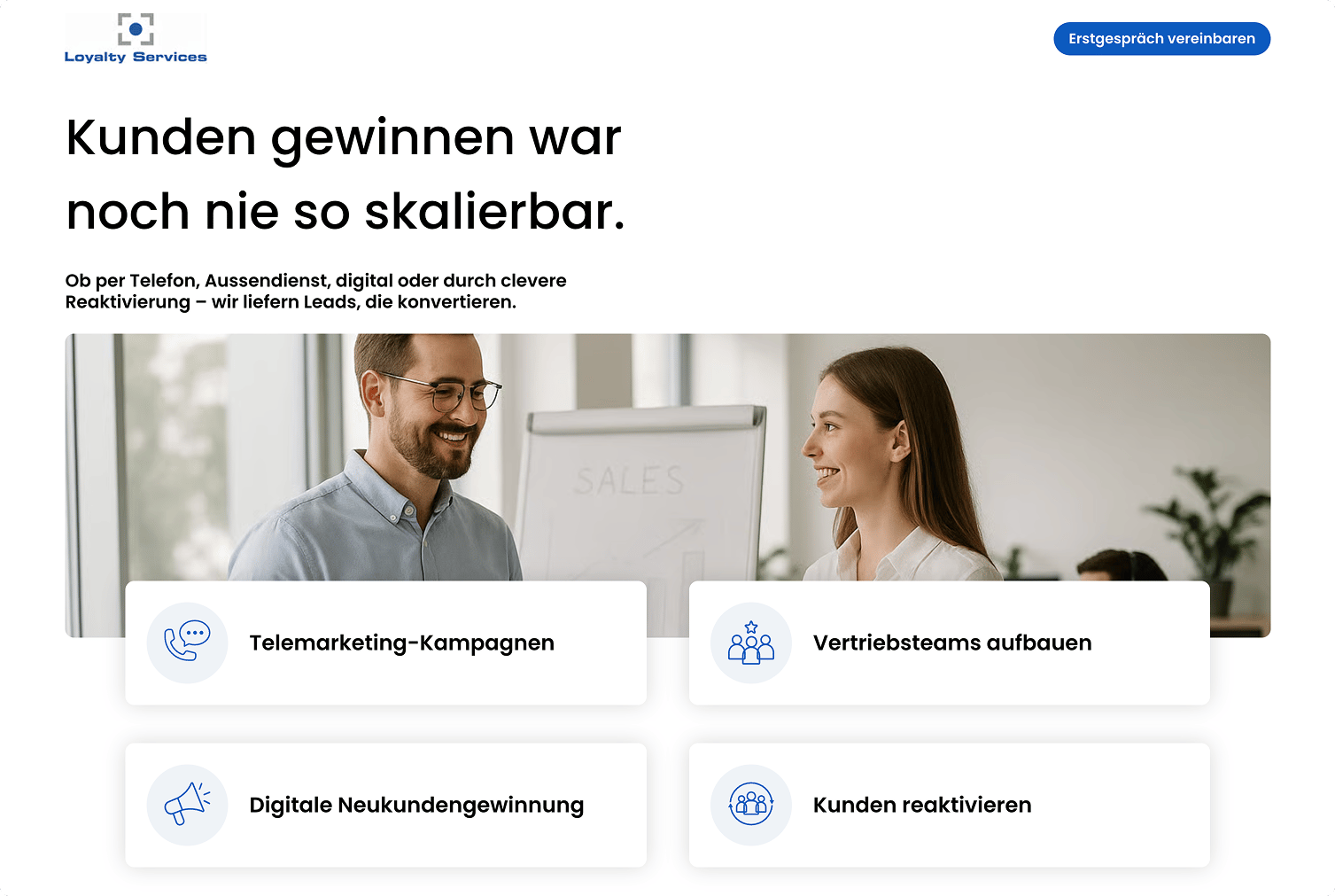 Landingpage für Verkauf360