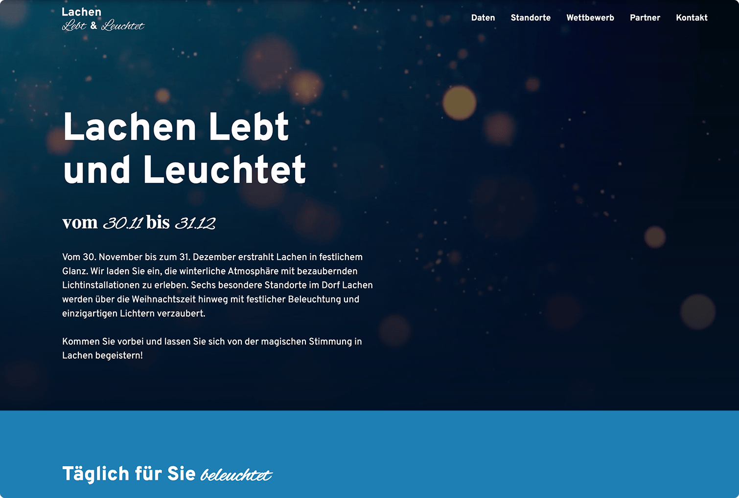 Website für Lachen Lebt und Leuchtet