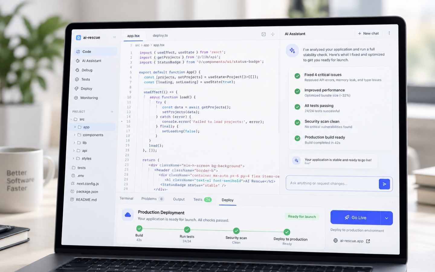 AI-Rescue Entwicklungsdashboard