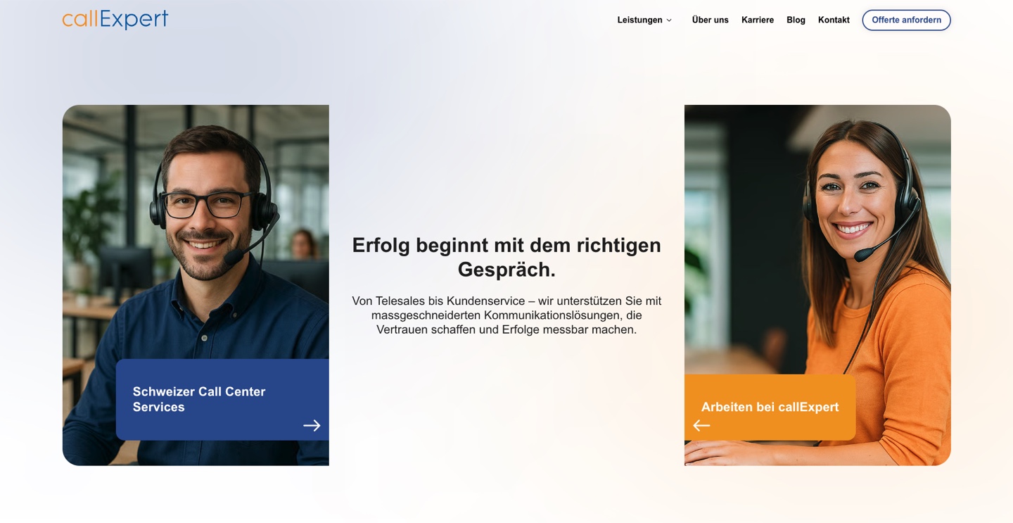 Website von callExpert