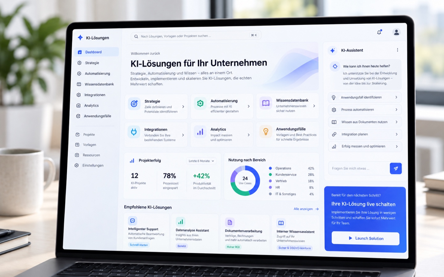 Dashboard für KI-Lösungen