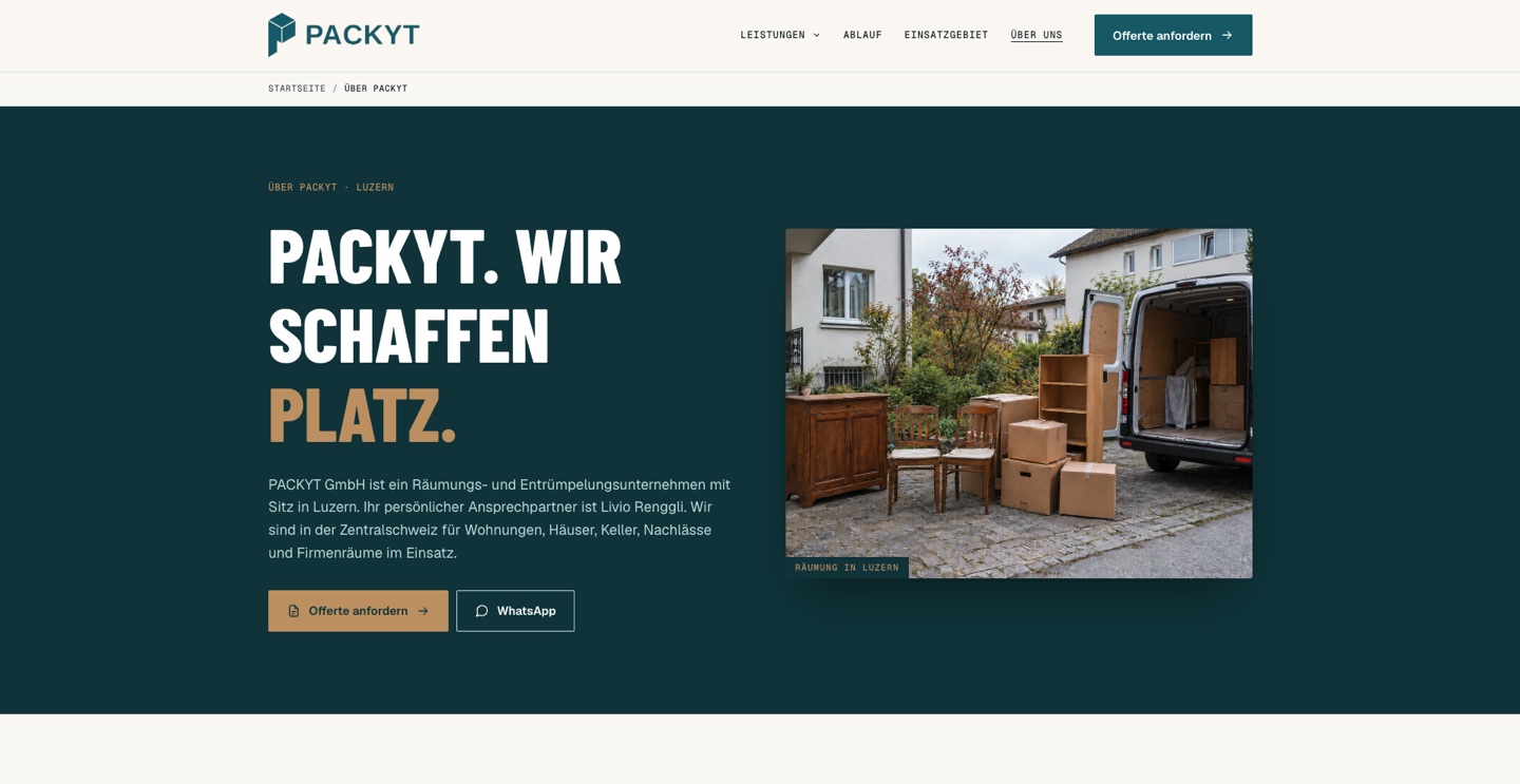 Website von PACKYT